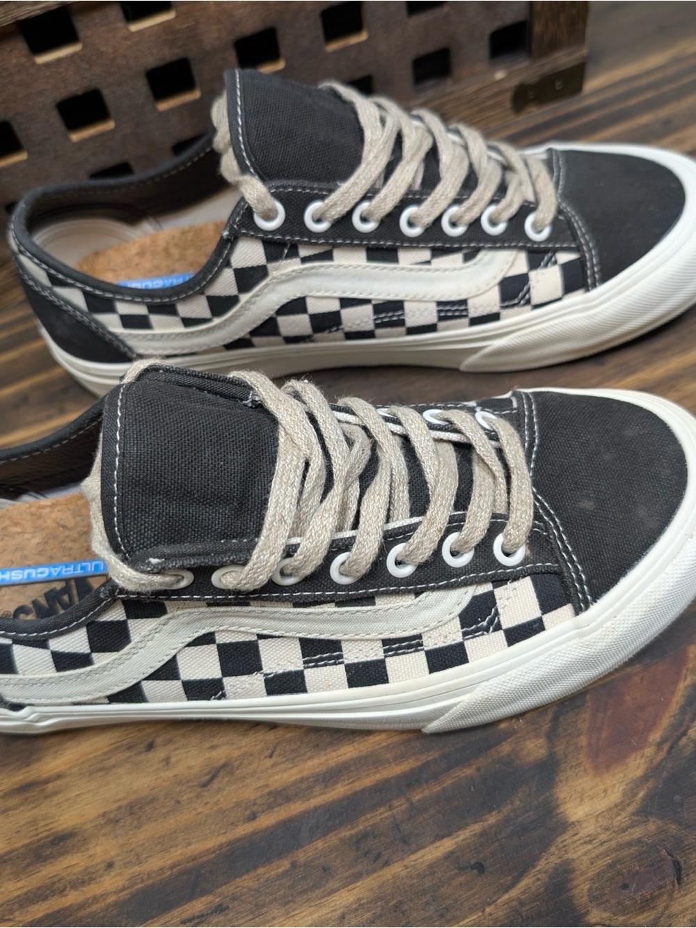 Vans Checkerboard Old Skool Sneakers - Black & White